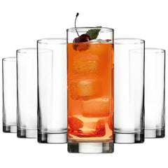300 ml Highball Water Glasses - Tall Drinking Glasses for Water, Juice, Mojito, Cocktail, Lead - Free, Perfect for Home, Restaurants, and Parties - Crystalkart