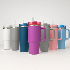 Vacuum Insulated 40oz / 1.18 L Stainless Steel Quencher Tumbler - Spill Resistant & Reusable - Crystalkart