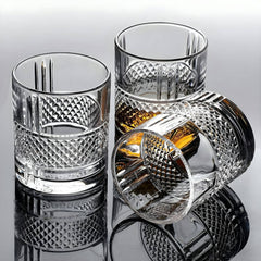 Luxury Crystal Premium Whisky Glass | 350 ml | Stylish Design & Heavy Base | Perfect for Scotch, Mixed Drinks, Wine, Bourbon, Water and Cocktail Drinks - Crystalkart