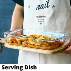 Versatile Set of 3 Rectangle Glass Baking Dishes – Durable, Transparent, Even - Heating – Microwave, Dishwasher, and Freezer Safe – 2200ml, 1600ml, 1000ml - Crystalkart