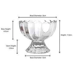 Vintage Crystal Glass Dessert Bowl, 140ml | for Serving Dessert, Ice Cream, Pudding and Fruit Salad - Crystalkart
