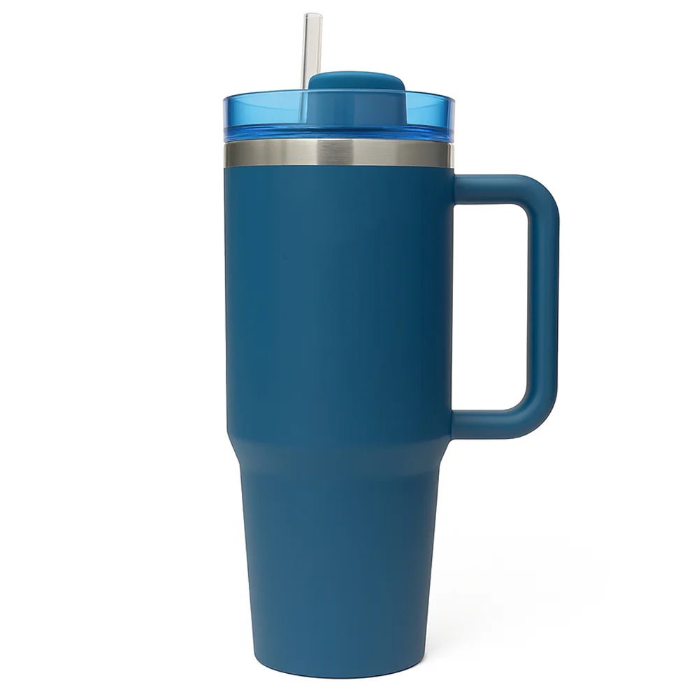 Vacuum Insulated 40oz / 1.18 L Stainless Steel Quencher Tumbler - Spill Resistant & Reusable - Crystalkart