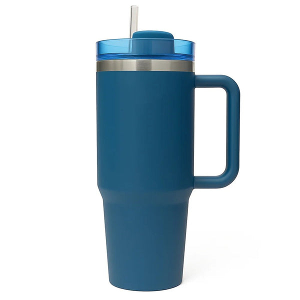 Vacuum Insulated 40oz / 1.18 L Stainless Steel Quencher Tumbler - Spill Resistant & Reusable - Crystalkart