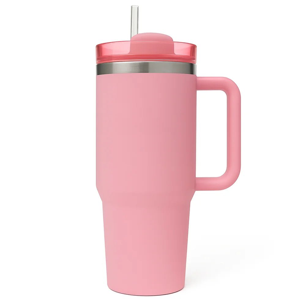 Vacuum Insulated 40oz / 1.18 L Stainless Steel Quencher Tumbler - Spill Resistant & Reusable - Crystalkart
