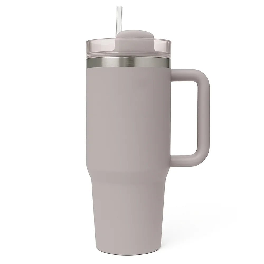 Vacuum Insulated 40oz / 1.18 L Stainless Steel Quencher Tumbler - Spill Resistant & Reusable - Crystalkart
