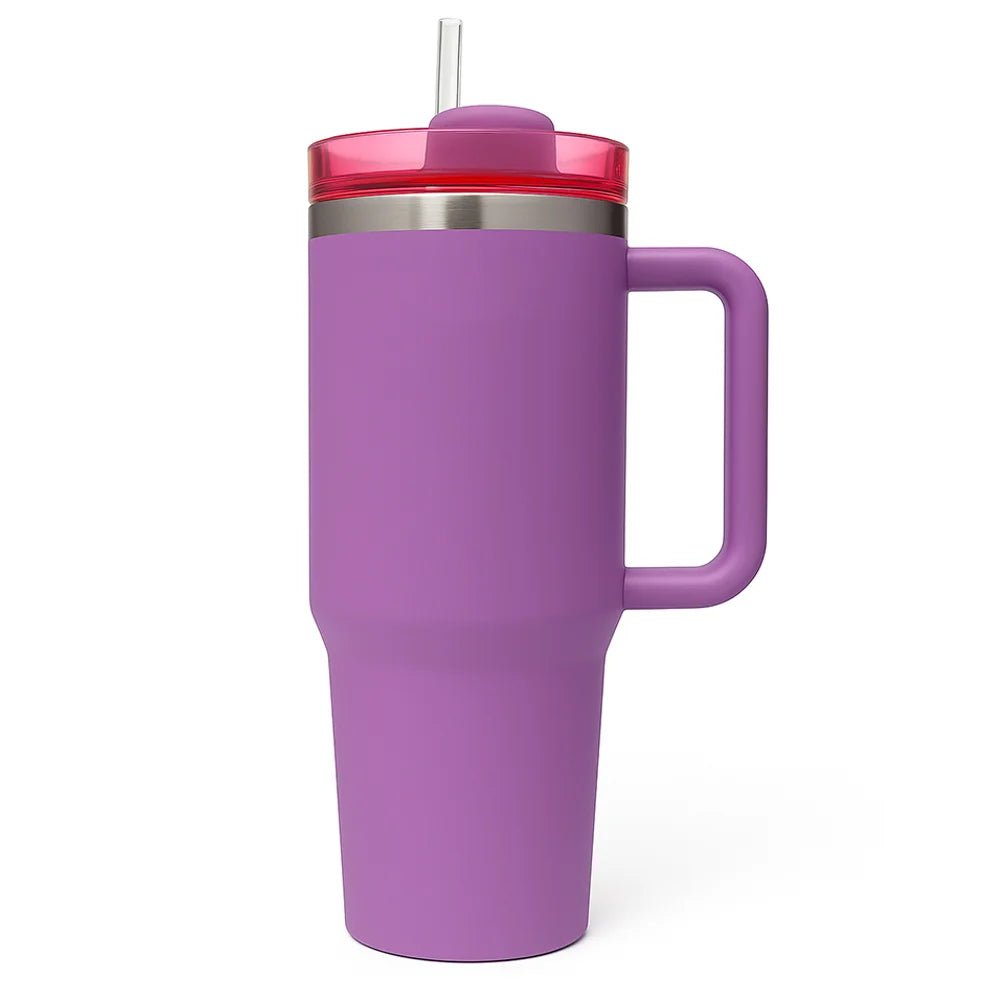 Vacuum Insulated 40oz / 1.18 L Stainless Steel Quencher Tumbler - Spill Resistant & Reusable - Crystalkart