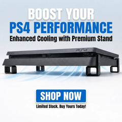 PS4 Horizontal Cooling Riser Feet Stand for PS4, PS4 Slim & PS4 Pro - Crystalkart