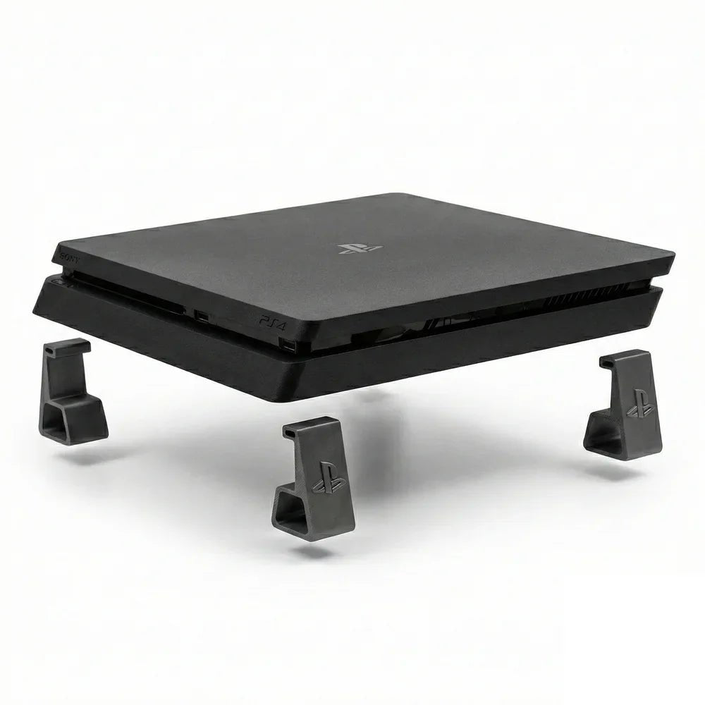 PS4 Horizontal Cooling Riser Feet Stand for PS4, PS4 Slim & PS4 Pro - Crystalkart