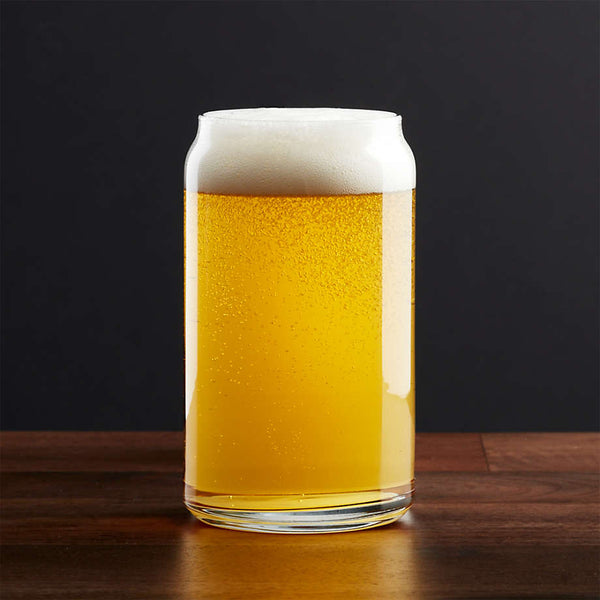 Beer Can Shaped Glasses with Glass Straw - 540ml Tumbler Cups for Coffee, Cocktails, & Beer - Crystalkart