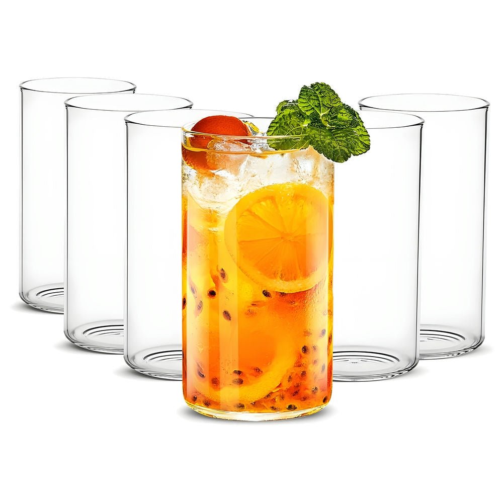 Borolyte Sky Glass 300 ml Transparent Drinking Glass | 100% Borosilicate Glass Tumblers for Water, Cold Drinks, Juice | Microwave & Dishwasher Safe | for Daily use & Gifting - Crystalkart Main image