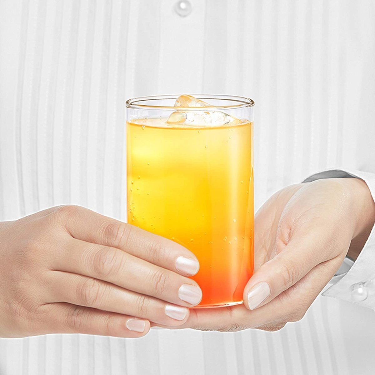 Borosil Vision Glass Set of 6 Pcs | 100% Borosilicate Glass Tumblers for Water, Cold Drinks, Juice | Flame Proof, Microwave & Dishwasher Safe | for Daily use & Gifting - Crystalkart