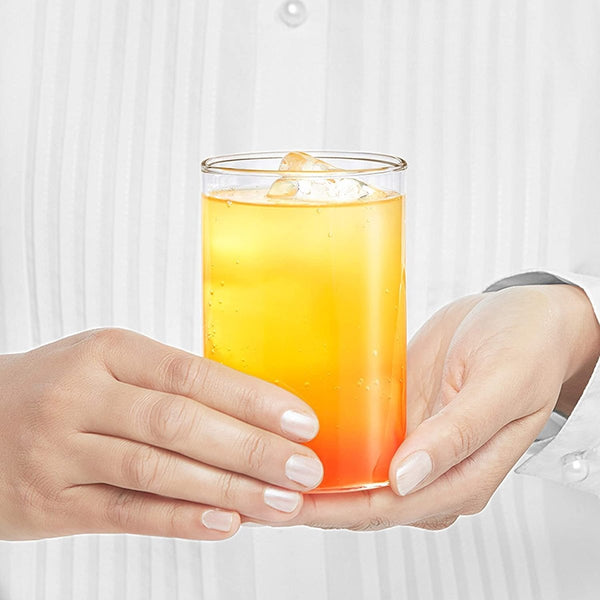 Borosil Vision Glass Set of 6 Pcs | 100% Borosilicate Glass Tumblers for Water, Cold Drinks, Juice | Flame Proof, Microwave & Dishwasher Safe | for Daily use & Gifting - Crystalkart