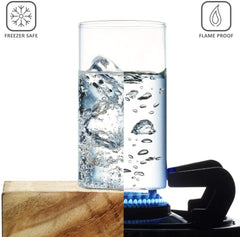 Borosil Vision Glass Set of 6 Pcs | 100% Borosilicate Glass Tumblers for Water, Cold Drinks, Juice | Flame Proof, Microwave & Dishwasher Safe | for Daily use & Gifting - Crystalkart