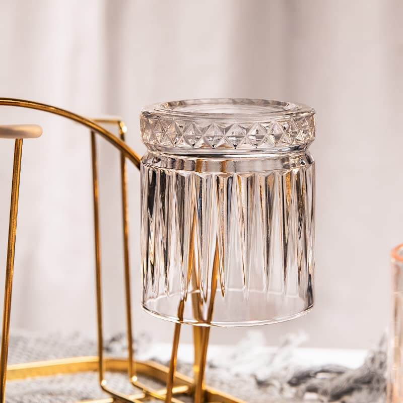 European Crystal Whiskey Glass | 355 ml | Stylish Design & Heavy Base | Perfect for Scotch, Mixed Drinks, Bourbon, Water and Cocktail Drinks - Crystalkart