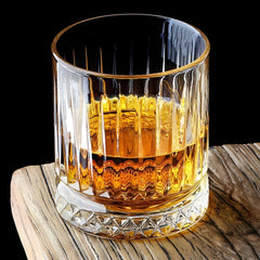 European Crystal Whiskey Glass | 355 ml | Stylish Design & Heavy Base | Perfect for Scotch, Mixed Drinks, Bourbon, Water and Cocktail Drinks - Crystalkart