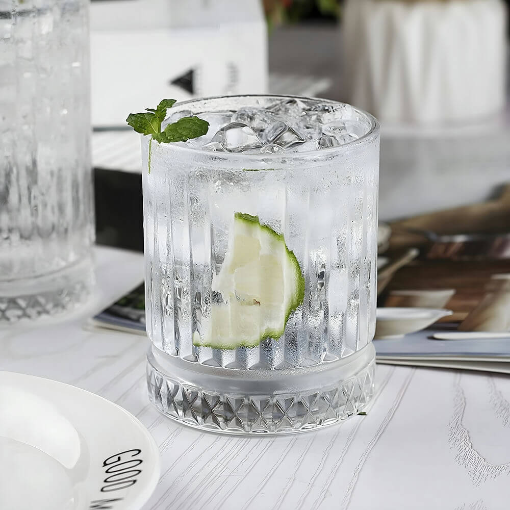 European Crystal Whiskey Glass | 355 ml | Stylish Design & Heavy Base | Perfect for Scotch, Mixed Drinks, Bourbon, Water and Cocktail Drinks - Crystalkart