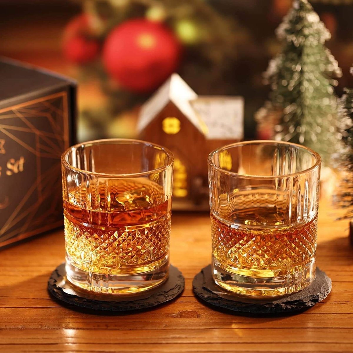 Luxury Crystal Premium Whisky Glass | 350 ml | Stylish Design & Heavy Base | Perfect for Scotch, Mixed Drinks, Wine, Bourbon, Water and Cocktail Drinks - Crystalkart