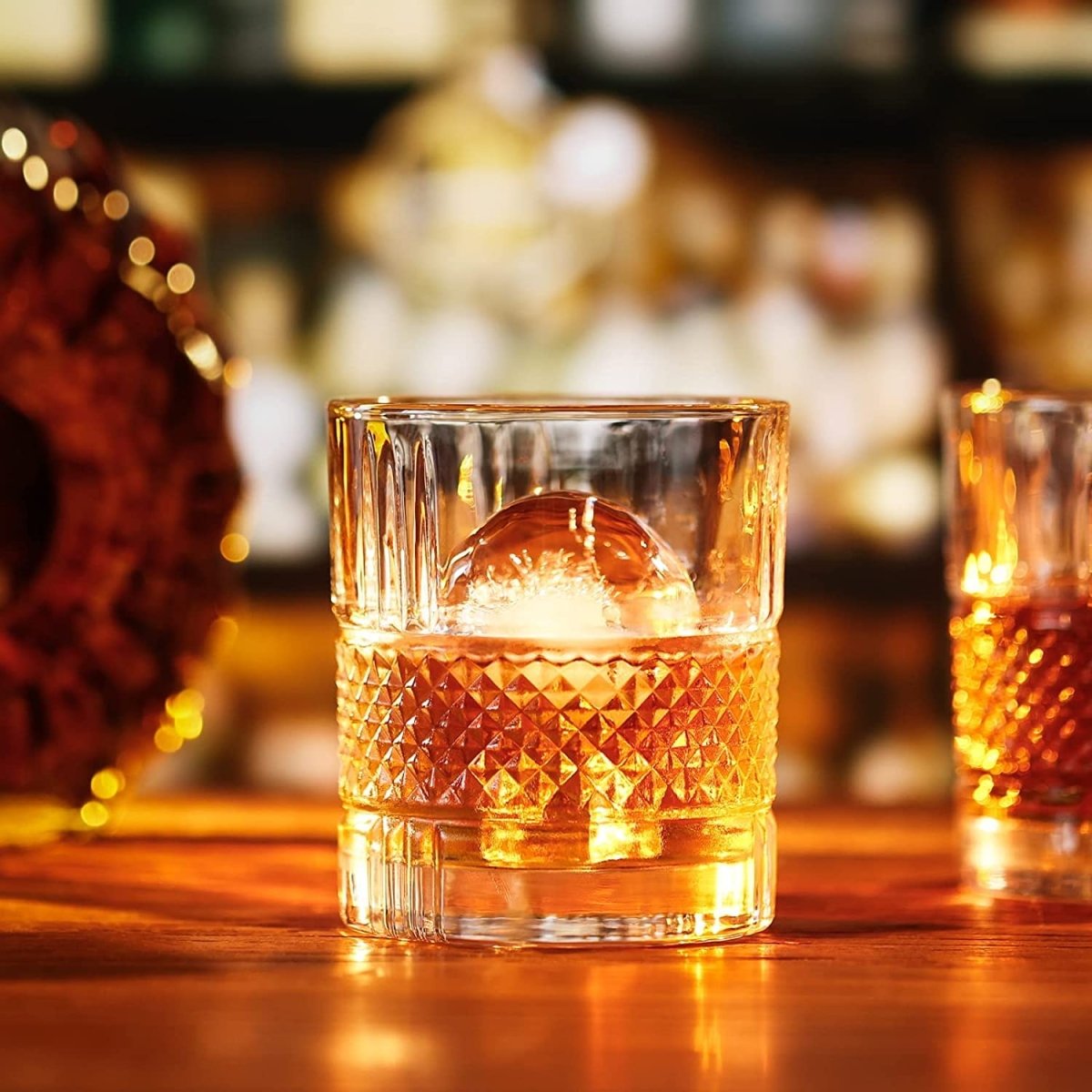 Luxury Crystal Premium Whisky Glass | 350 ml | Stylish Design & Heavy Base | Perfect for Scotch, Mixed Drinks, Wine, Bourbon, Water and Cocktail Drinks - Crystalkart