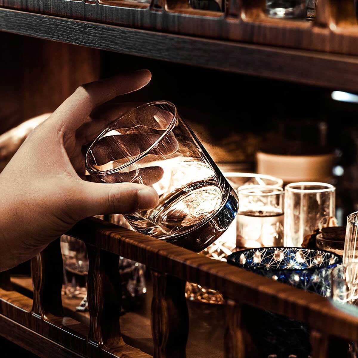 Old Fashioned Whiskey Glasses | Heavy Base, Thick Walls | Perfect for Scotch, Whisky, Mixed Drinks, Bourbon, Cocktails, Juice and Water - Crystalkart