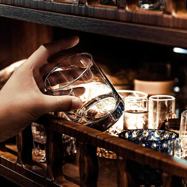 Old Fashioned Whiskey Glasses | Heavy Base, Thick Walls | Perfect for Scotch, Whisky, Mixed Drinks, Bourbon, Cocktails, Juice and Water - Crystalkart