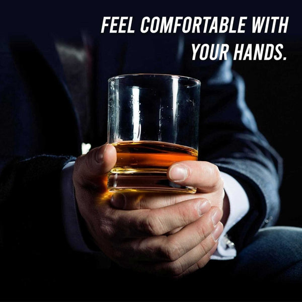Old Fashioned Whiskey Glasses | Heavy Base, Thick Walls | Perfect for Scotch, Whisky, Mixed Drinks, Bourbon, Cocktails, Juice and Water - Crystalkart