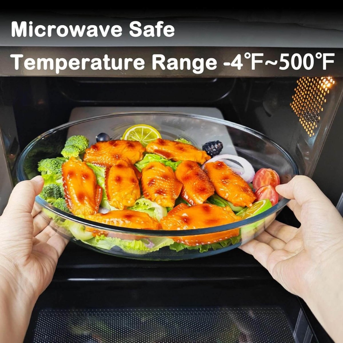 Versatile Set of 3 Oval Glass Baking Dishes – Durable, Transparent, Even - Heating – Microwave, Dishwasher, and Freezer Safe – 2400ml, 1600ml, 700ml - Crystalkart
